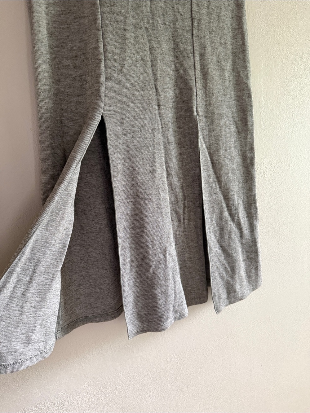 ZARA Light Gray Maxi Knit Skirt size small - Picture 2 of 3